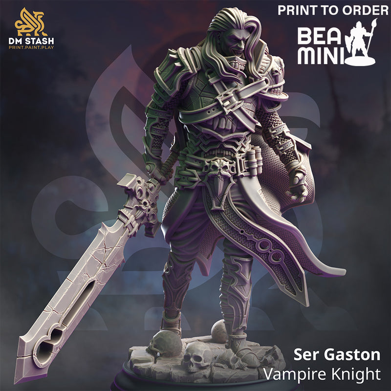 Ser Gaston - Vampire Knight | BeaMini Print to Order Miniatures