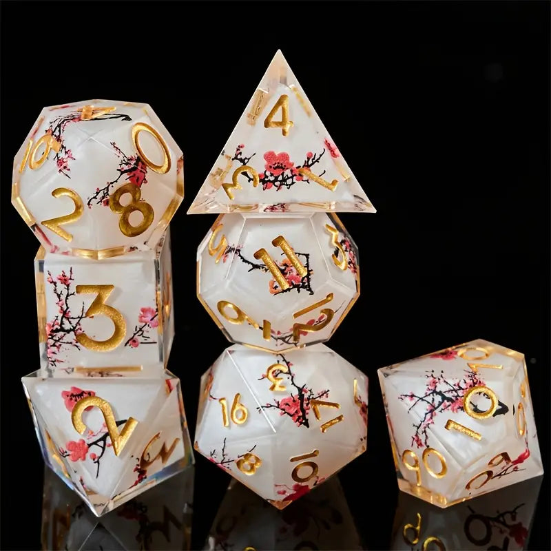 Hanako - Handcrafted Sharp Edge Dice Set