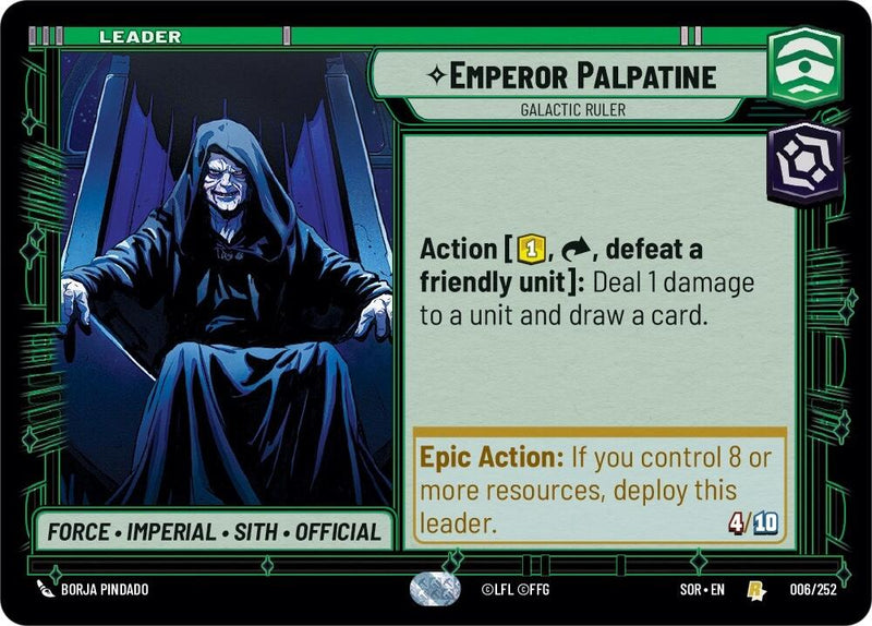 Emperor Palpatine - Galactic Ruler (006/252) [Spark of Rebellion]