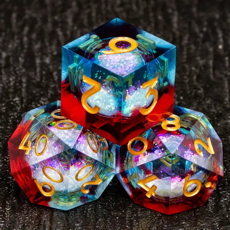 Izzet - Handcrafted Sharp Edge Liquid Core Dice