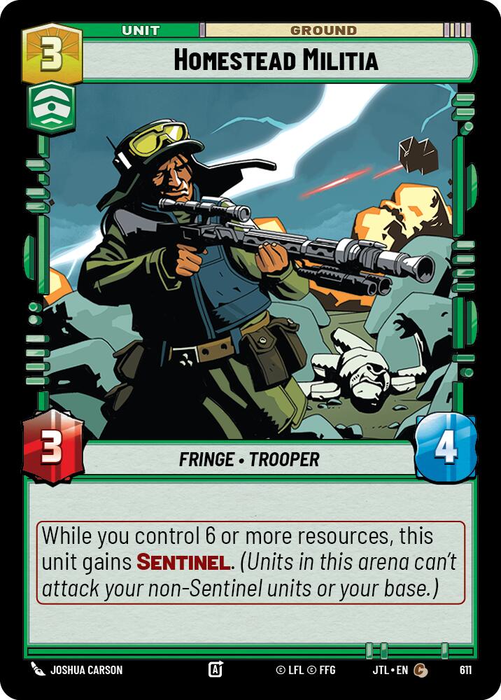 Homestead Militia (Foil) (611) [Jump to Lightspeed]