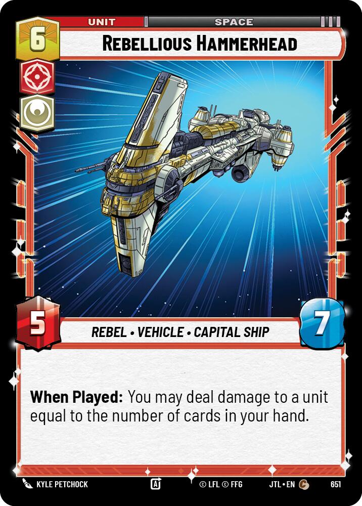 Rebellious Hammerhead (Foil) (651) [Jump to Lightspeed]