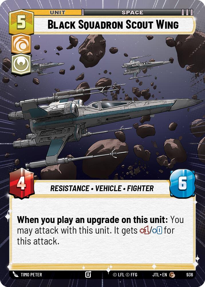 Black Squadron Scout Wing (Hyperspace Foil) (936) [Jump to Lightspeed]