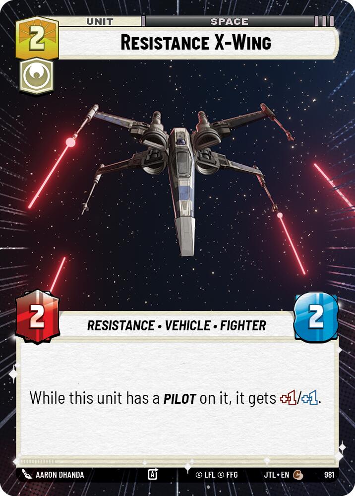 Resistance X-Wing (Hyperspace Foil) (981) [Jump to Lightspeed]