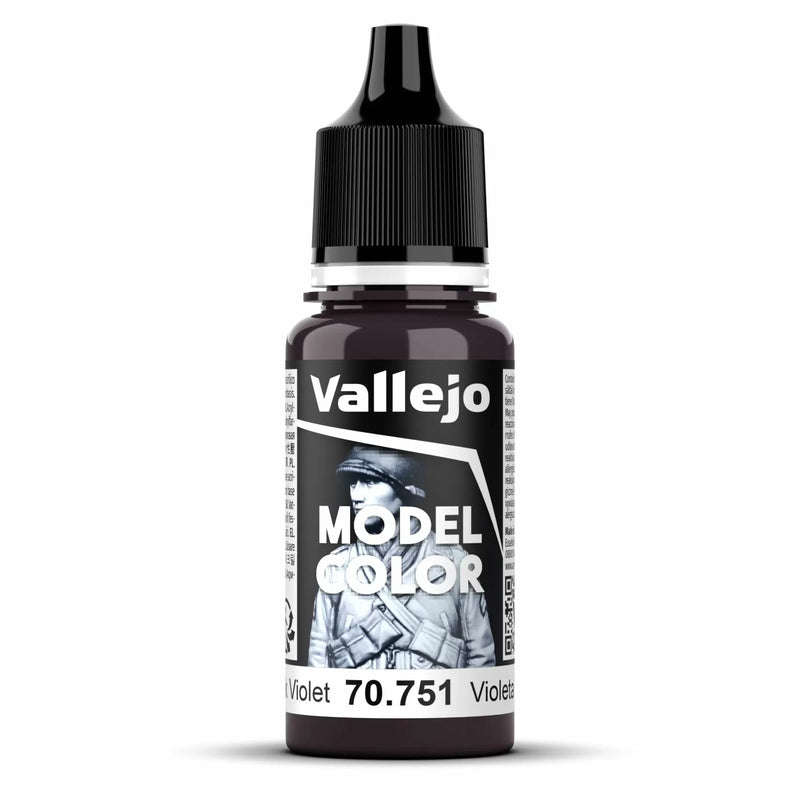 Vallejo Model Colour - Black Violet Paint (Single Bottle 18ml)