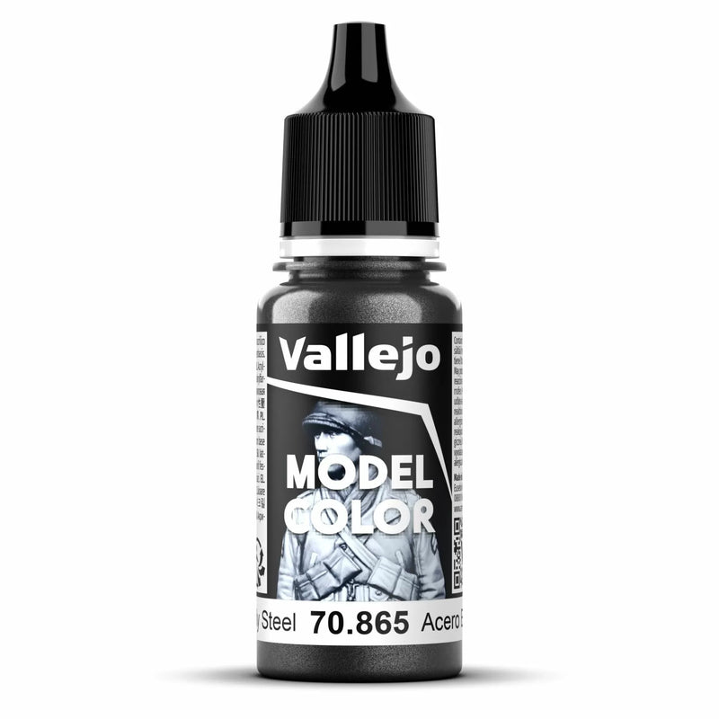 Vallejo Model Colour - Oily Steel (Single Bottle 18ml)