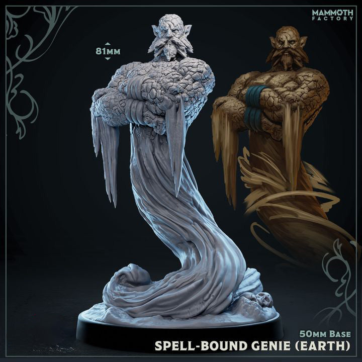 Spell-Bound Genie (Earth) | BeaMini Print to Order Miniatures