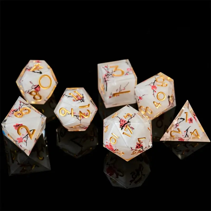 Hanako - Handcrafted Sharp Edge Dice Set