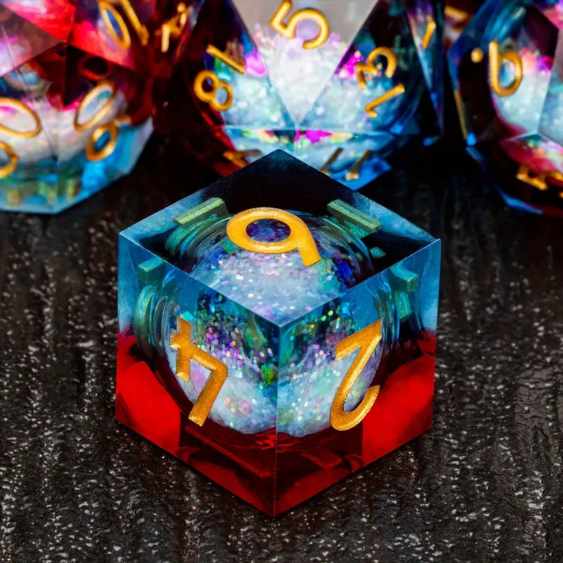 Izzet - Handcrafted Sharp Edge Liquid Core Dice