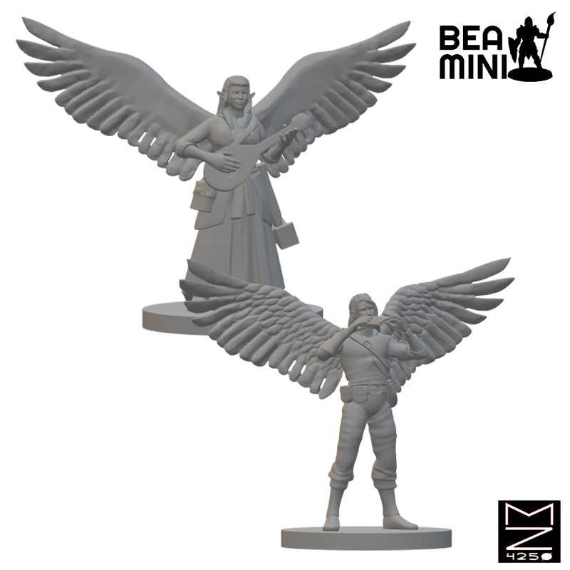 Aasimar Bards | BeaMini Unpainted RPG Miniatures