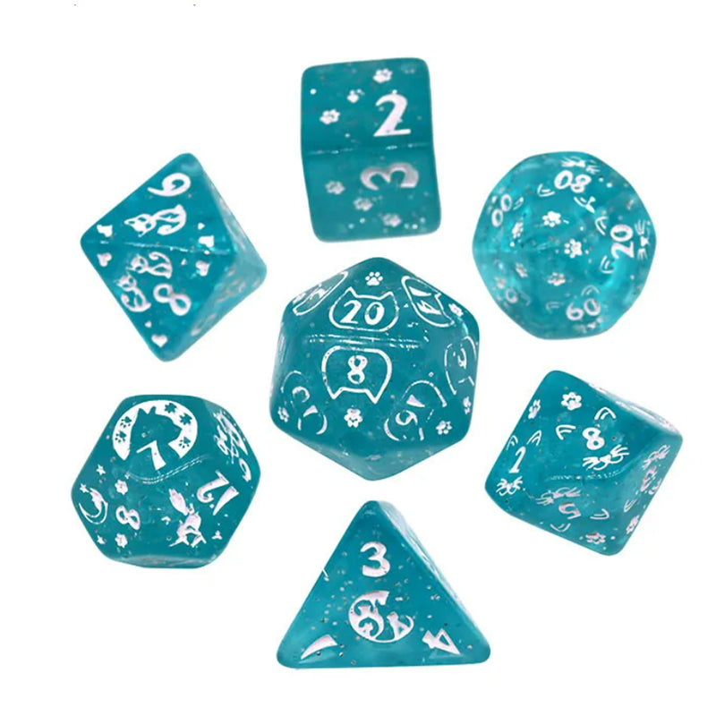 Bea Magic - 7 Piece Polyhedral Dice Set + Dice Bag