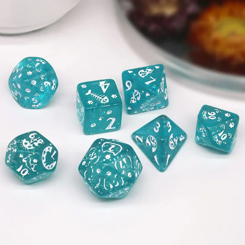 Bea Magic - 7 Piece Polyhedral Dice Set + Dice Bag