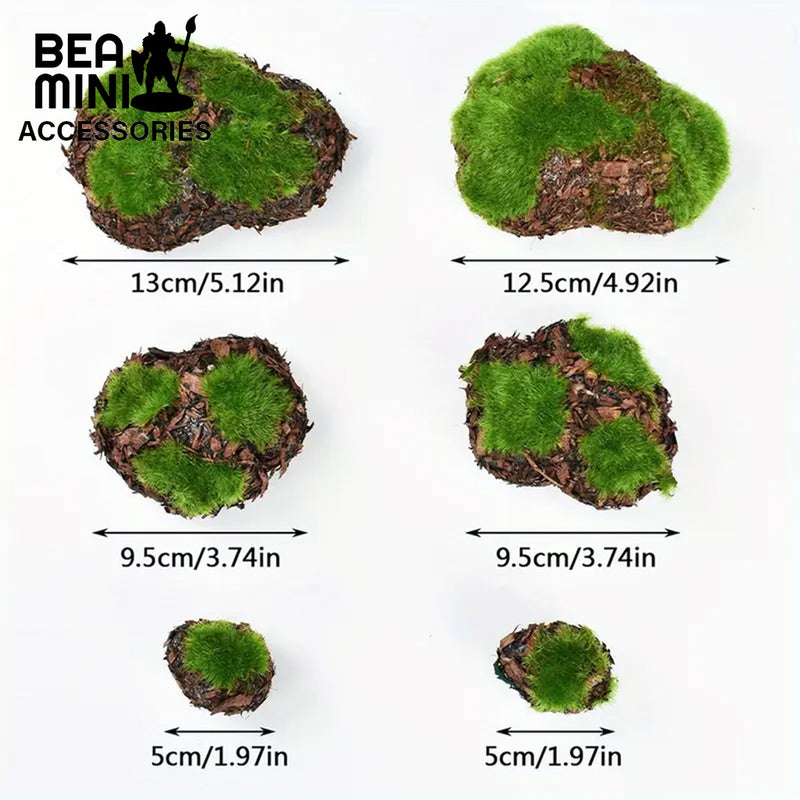 Bea Mini Scenery: Moss Covered Rocks (Pack of 6)