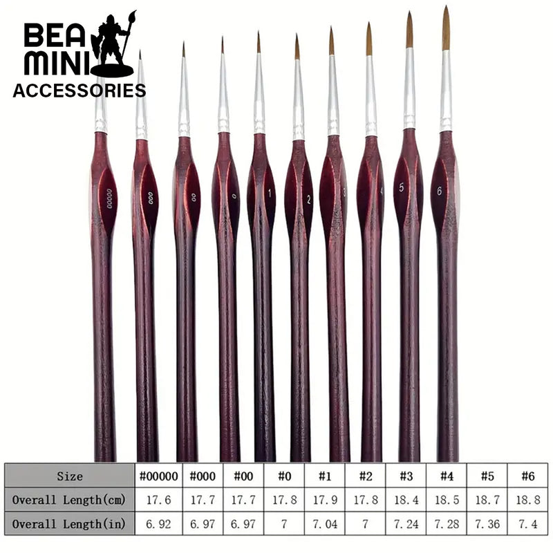 Bea Mini Tools: 10pcs Precision Detail Paint Brush Set