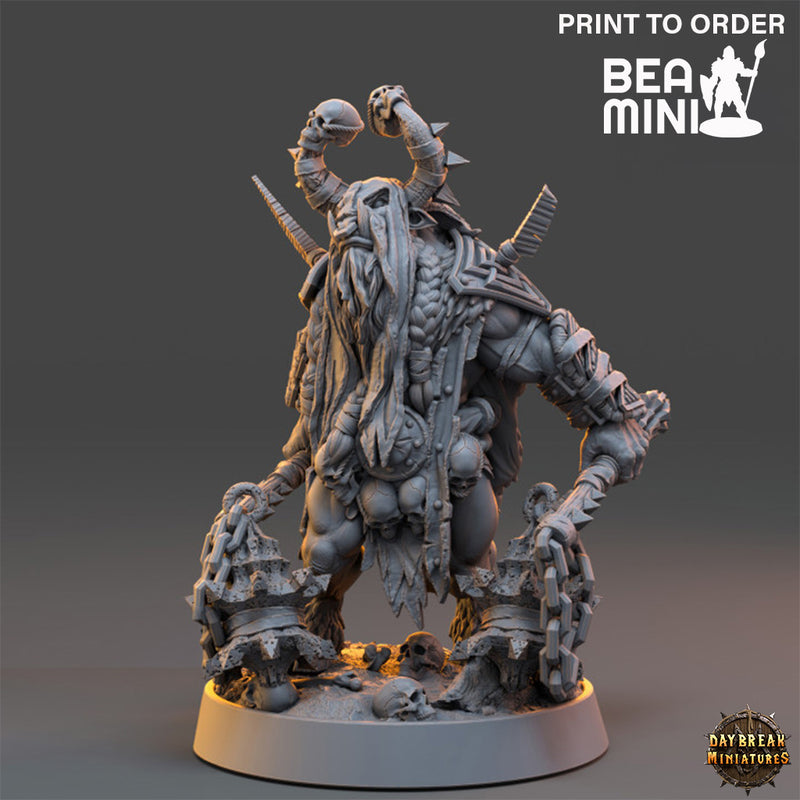 Eignish, Barbarian Beast of Chaos | BeaMini Print to Order Miniatures