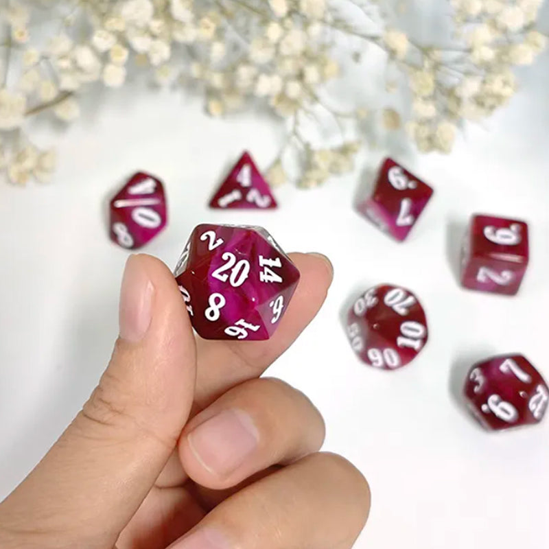 Belladona - 7 Piece Polyhedral Dice Set + Dice Bag