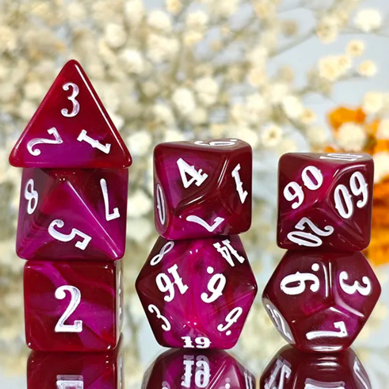 Belladona - 7 Piece Polyhedral Dice Set + Dice Bag