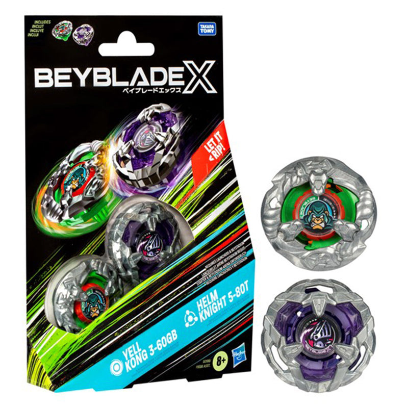 Beyblade X - Dual Pack - Yell Kong 3-60GB & Helm Knight 5-80T