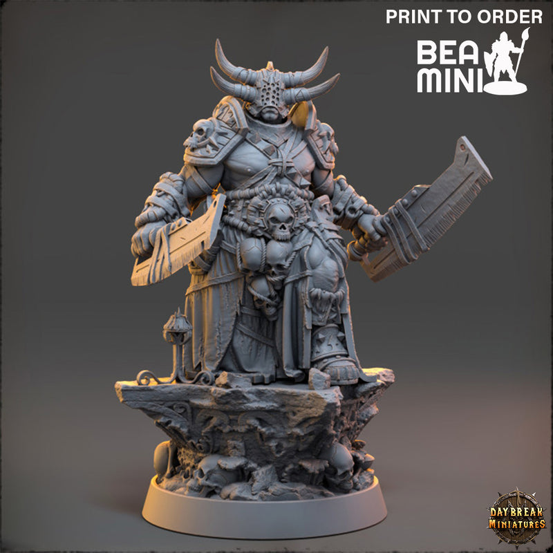 Bozonar - Chaos Barbarian | BeaMini Print to Order Miniatures