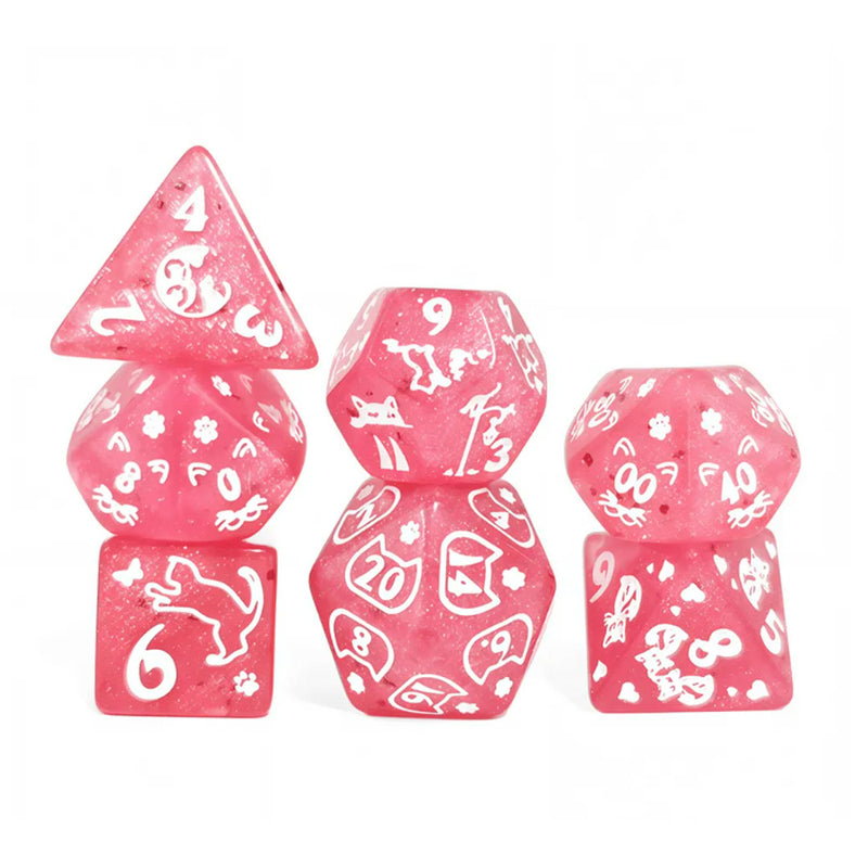 Toe Bea-ns - 7 Piece Polyhedral Dice Set + Dice Bag