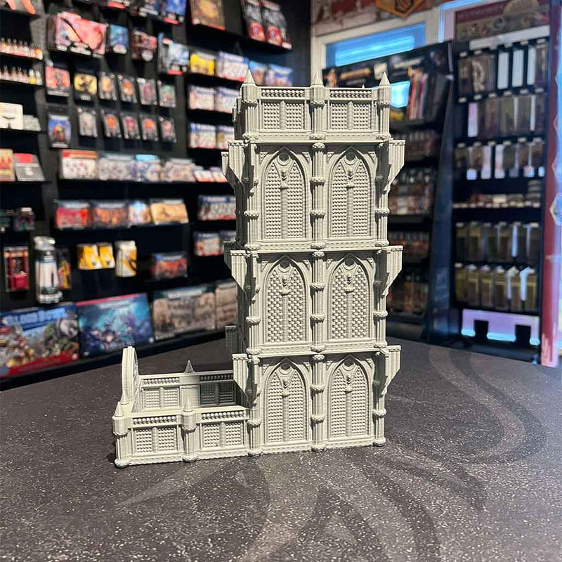 3D Printed Dice Tower - Cathedral (Grey)