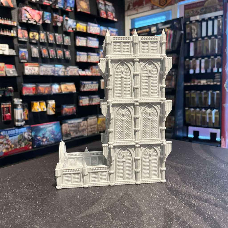 3D Printed Dice Tower - Cathedral (Marble)