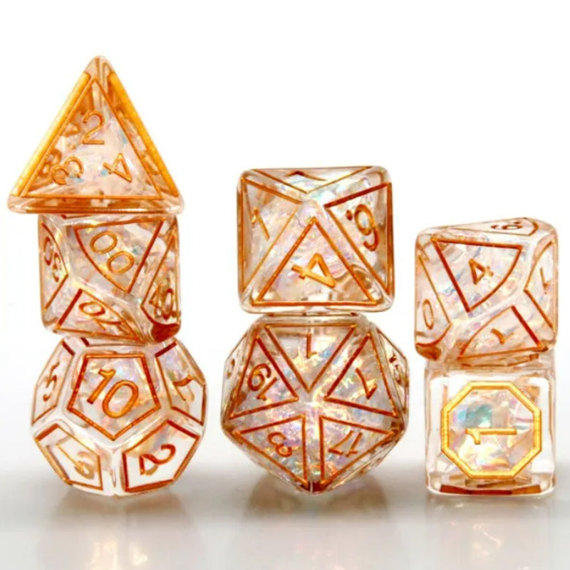 Celestial Magic - 7 Piece Polyhedral Dice Set + Dice Bag