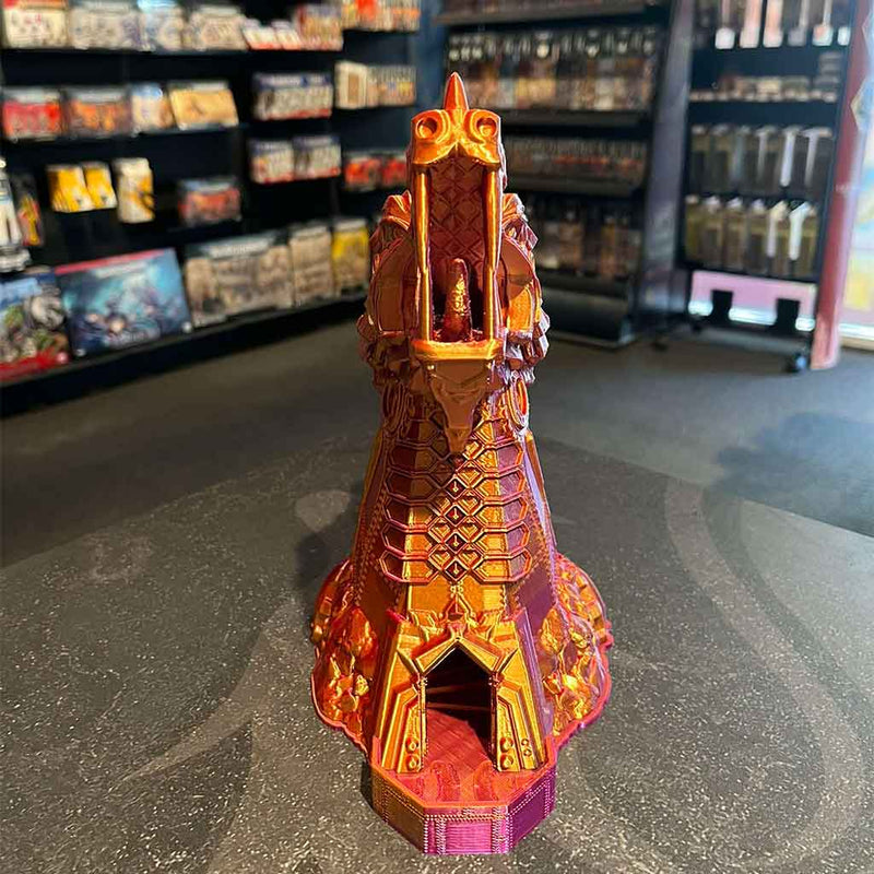 3D Printed Dice Tower - Clockwork Dragon