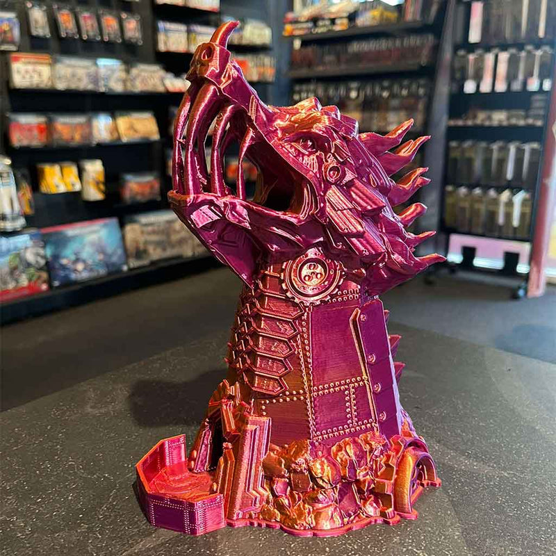 3D Printed Dice Tower - Clockwork Dragon