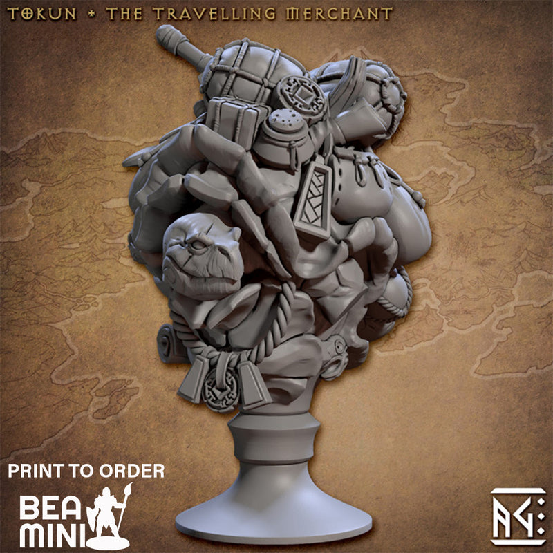 Heroic Bust: Tokun – The Travelling Merchant | BeaMini Print to Order Miniatures