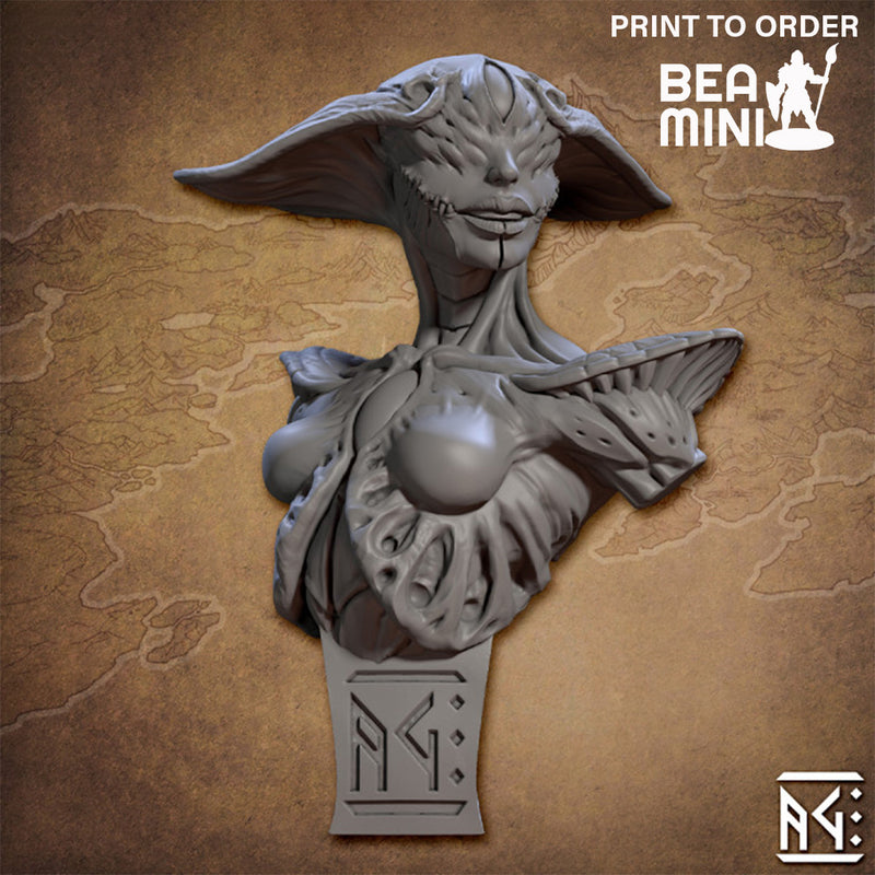 Heroic Bust: Melmora – Lady of Change and Pestilence | BeaMini Print to Order Miniatures