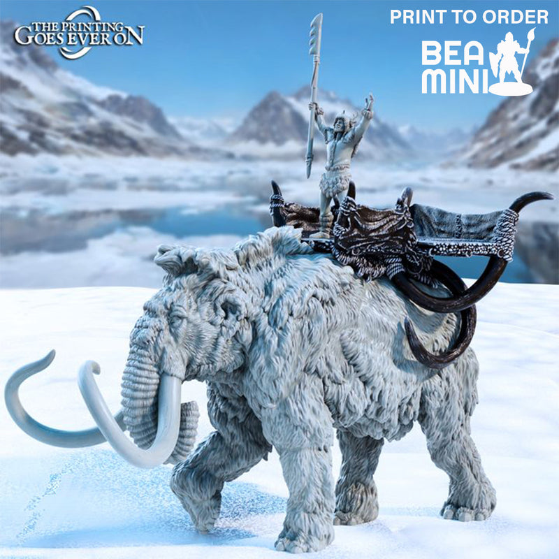 Frostkin War Mammoth | BeaMini Print to Order Miniatures