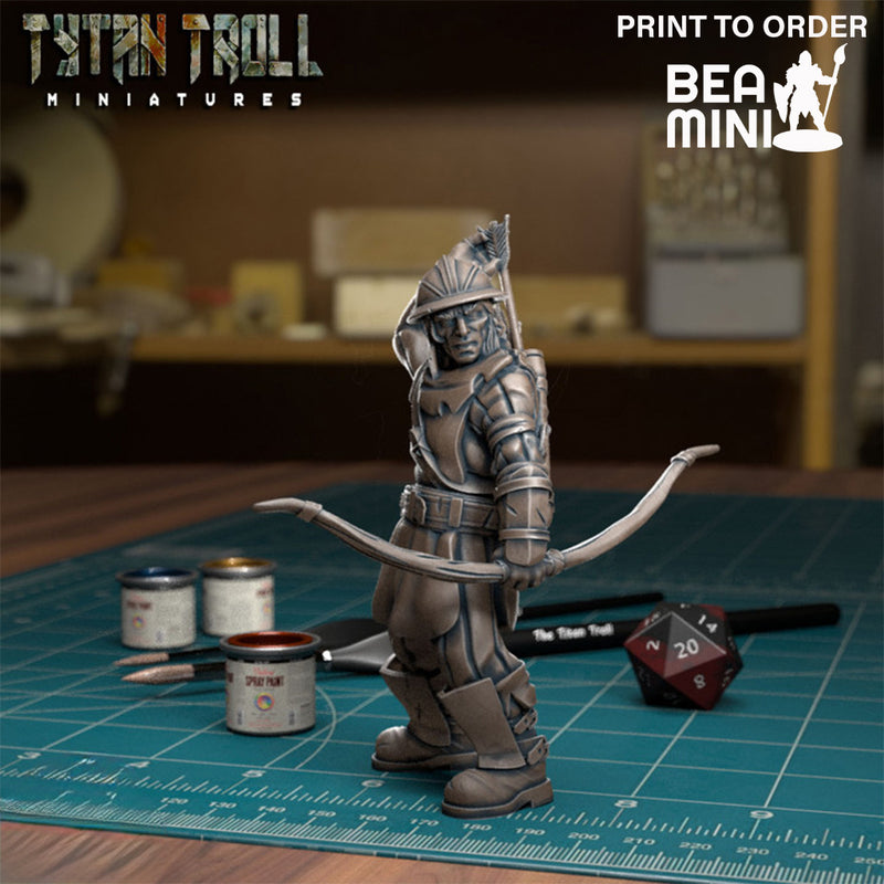 Town Guard Archer | BeaMini Print to Order Miniatures