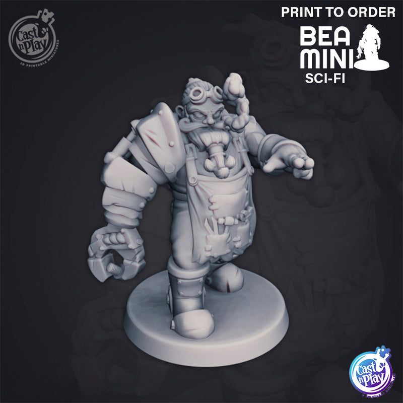 Dwarven Engineer | BeaMini Print to Order Miniature