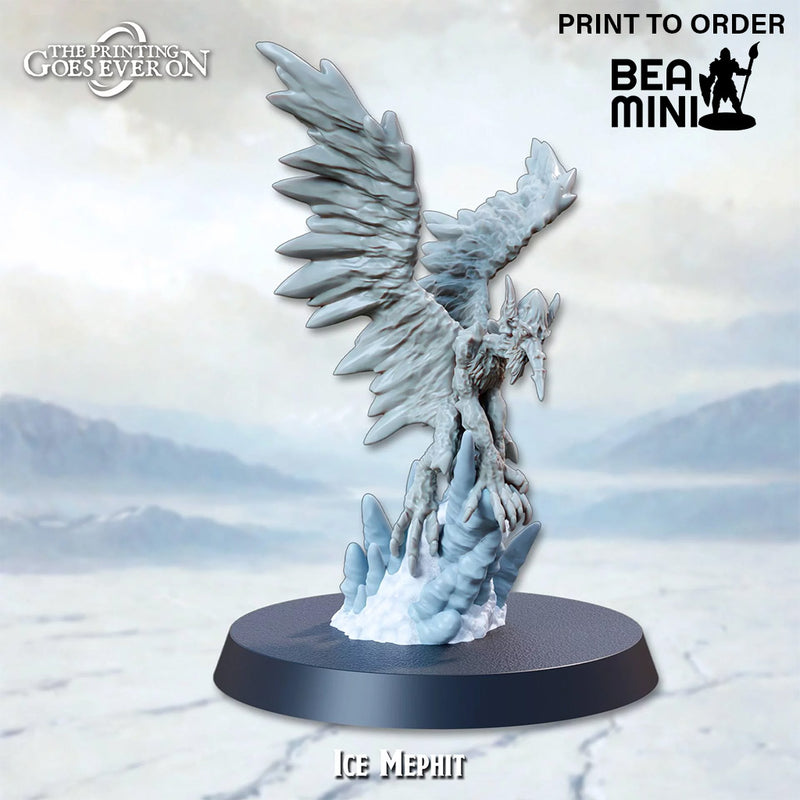 Ice Mephit | BeaMini Print to Order Miniatures