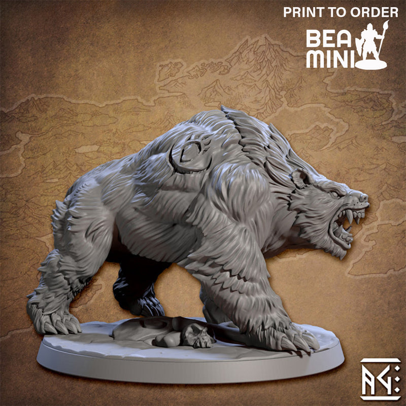 Gauldurbjorn The Bearlord | BeaMini Print to Order Miniatures