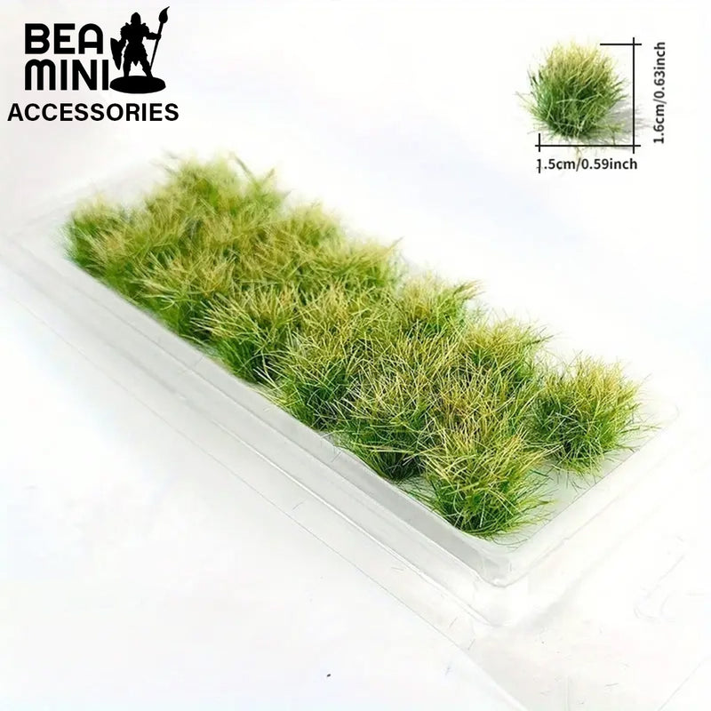 Bea Mini Basing Tufts - Artificial Grass Clusters 20 Tuft Pack (Autumn Green)