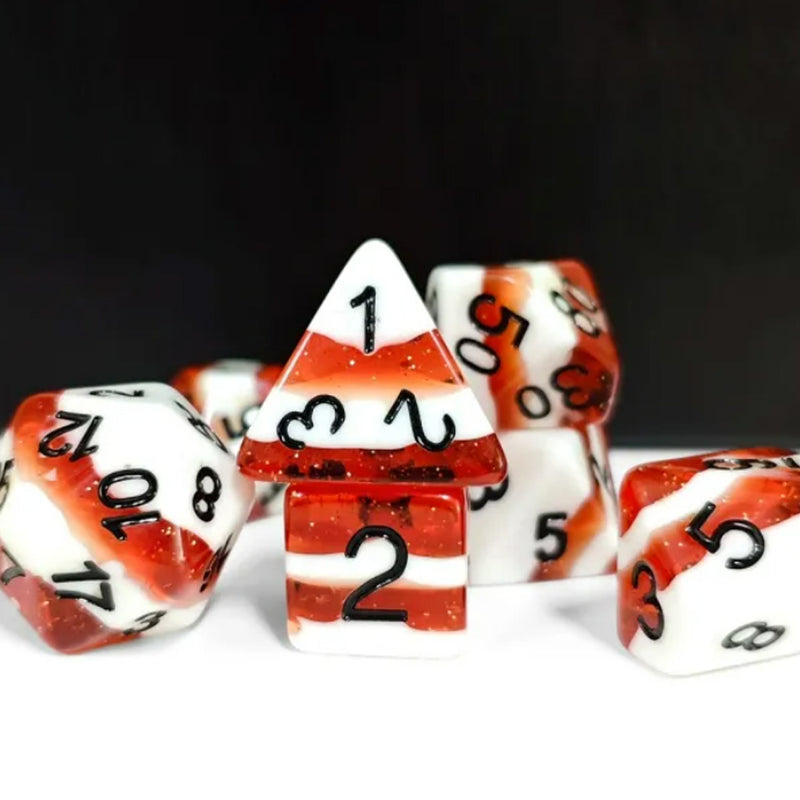 Ice Cream & Jelly - 7 Piece Polyhedral Dice Set + Dice Bag