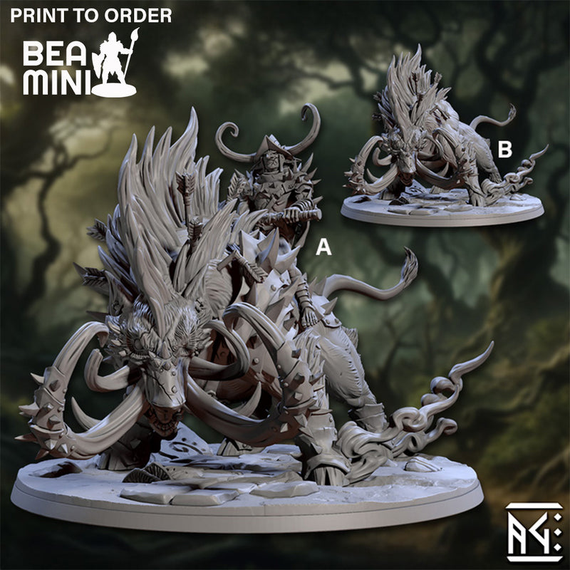 Bloodtusk, King of the Hogs | BeaMini Print to Order Miniatures