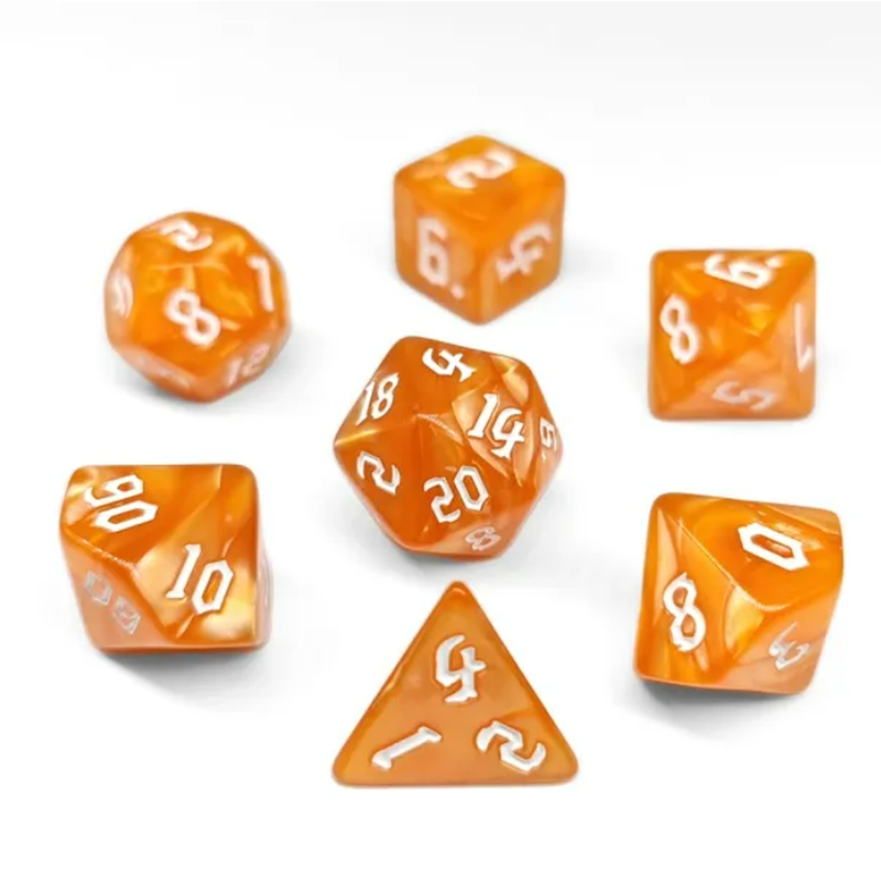 Hephaistos - 7 Piece Polyhedral Dice Set + Dice Bag