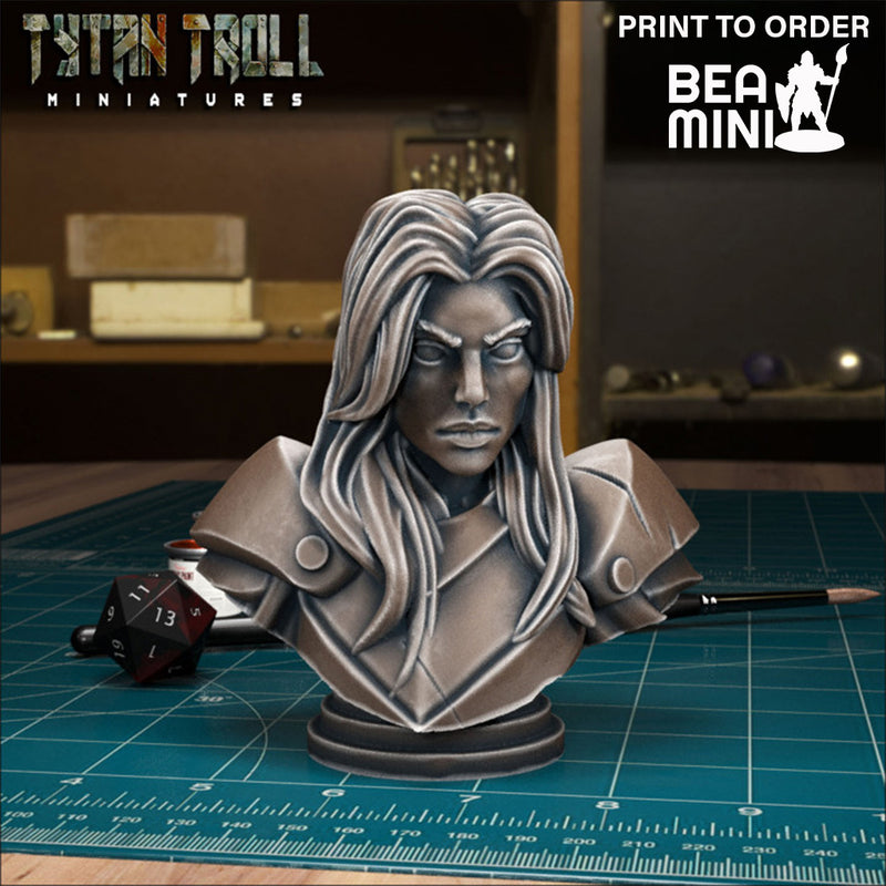 Curse of Strahd - Ireena Bust | BeaMini Print to Order Miniatures