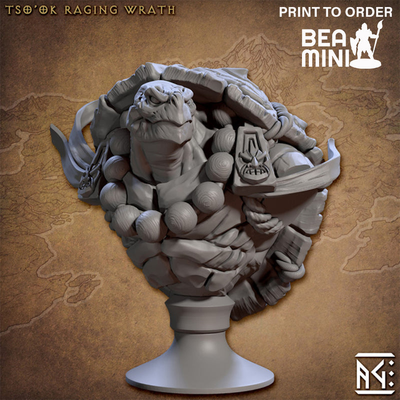 Heroic Bust: Tso'ok Raging Wrath | BeaMini Print to Order Miniatures