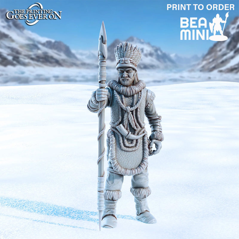 Frostkin Chieftain | BeaMini Print to Order Miniatures