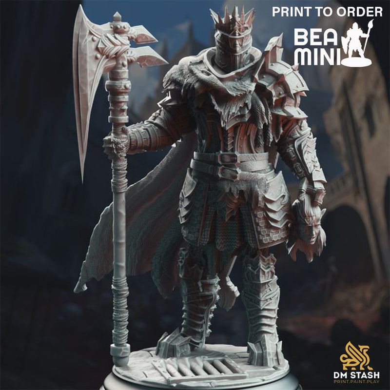 Executioner Knight - Gerhardt the Unwavering | BeaMini Print to Order Miniatures