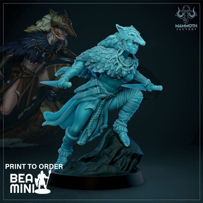 Inka Halfelven  | BeaMini Print to Order Miniatures