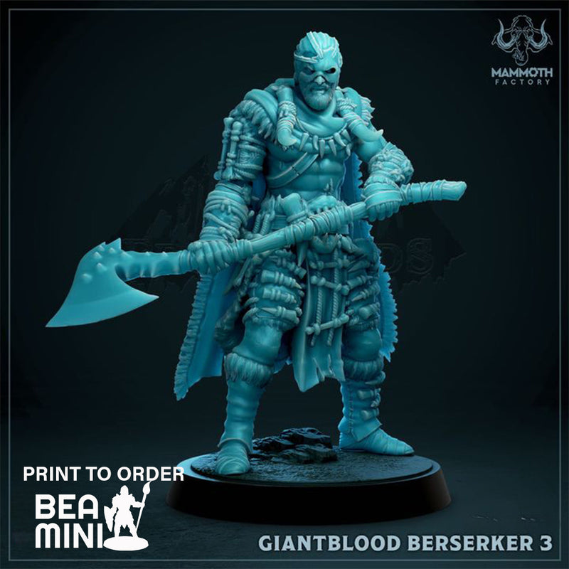 Giantblood Berserker 3 | BeaMini Print to Order Miniatures