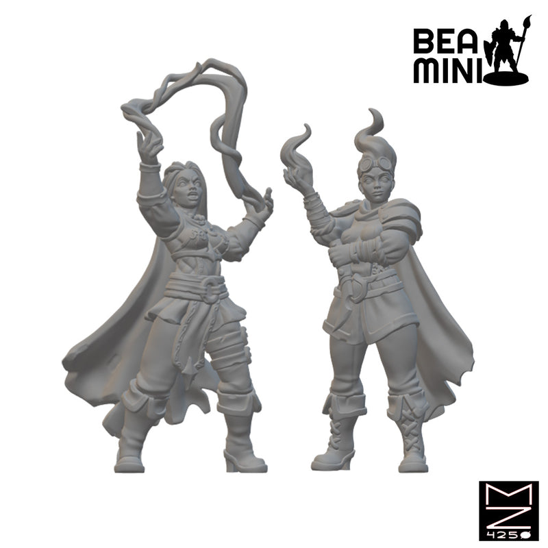 Human Female Wizards (Wave 2) | BeaMini Unpainted RPG Miniatures