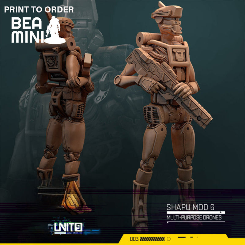 Shapu MOD6 - Multipurpose Drones | BeaMini Print to Order Miniatures