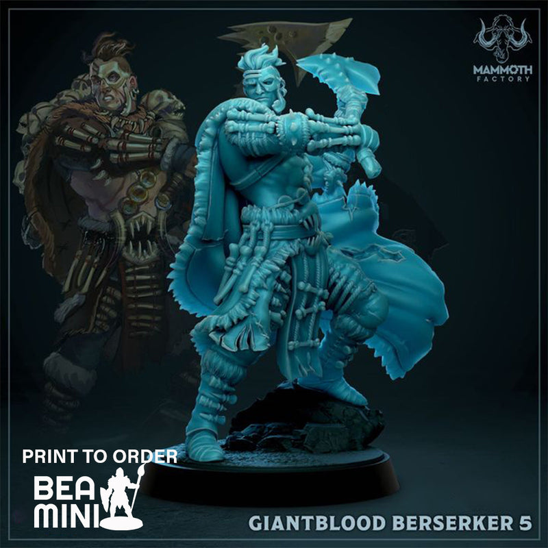 Giantblood Berserker 5 | BeaMini Print to Order Miniatures