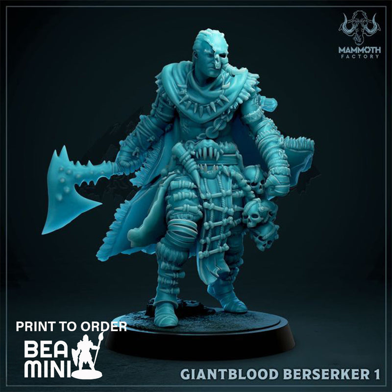 Giantblood Berserker 1 | BeaMini Print to Order Miniatures